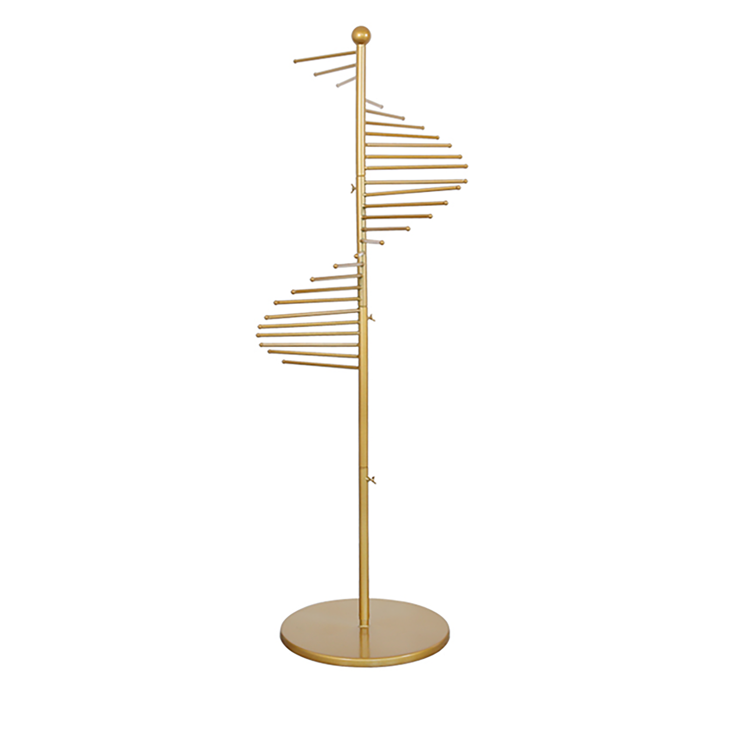 Circle Curtain Scarves Clothing Stand, Gold & Black