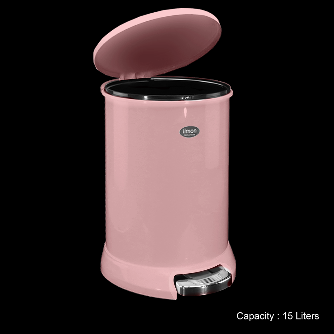 Round Dustbin, Pink color