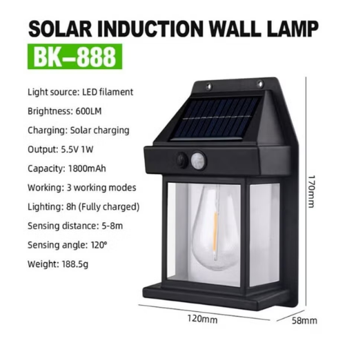 Smart Solar-Power Wall Lamp