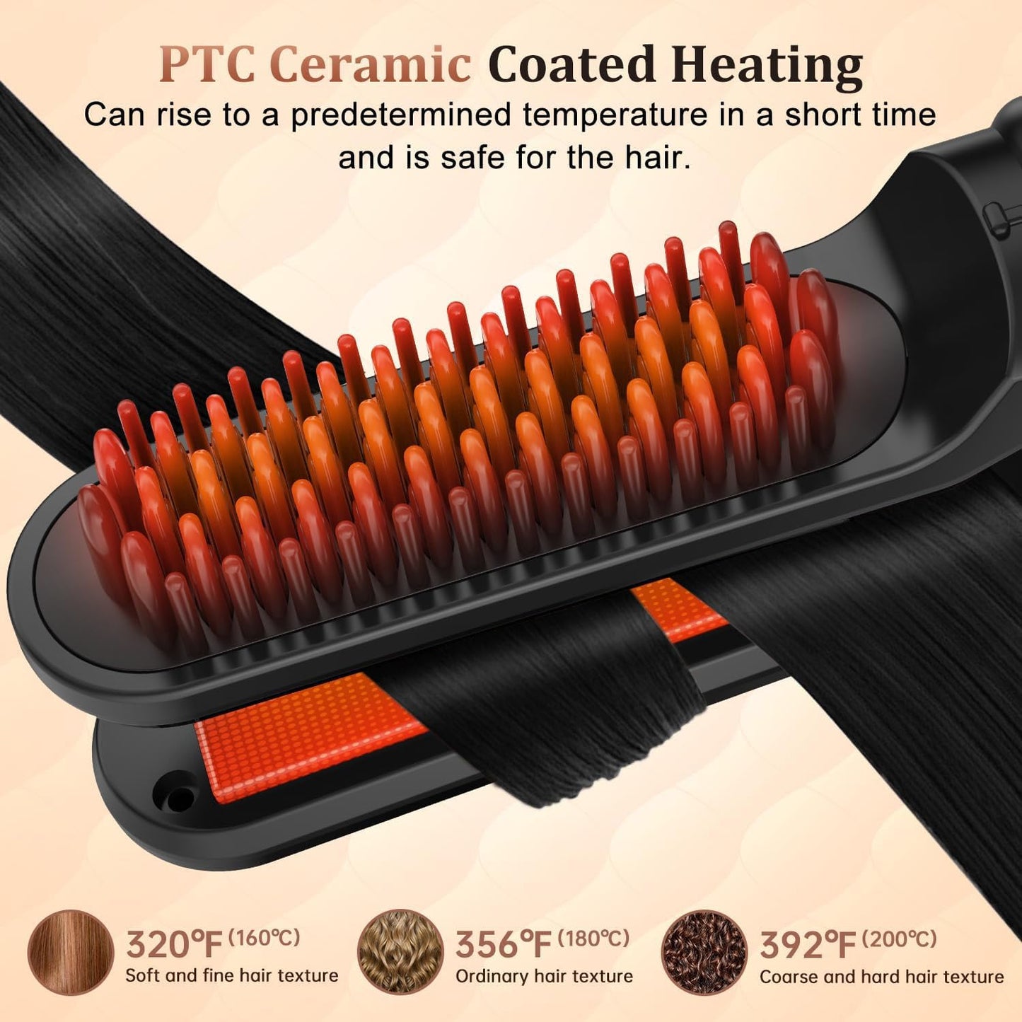 3 in 1 Hair Straightener Brush