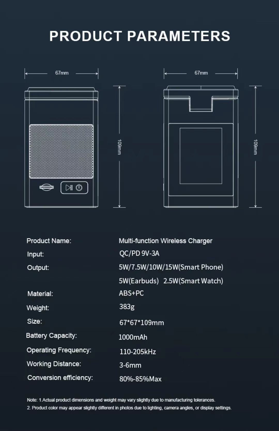 6 in 1 Charging Station | Pixel Animated Display