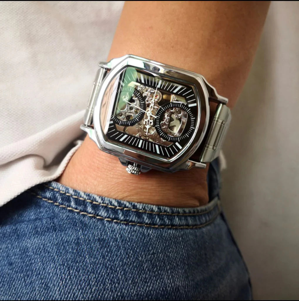 Hollow Square Automatic Mechanical Watch