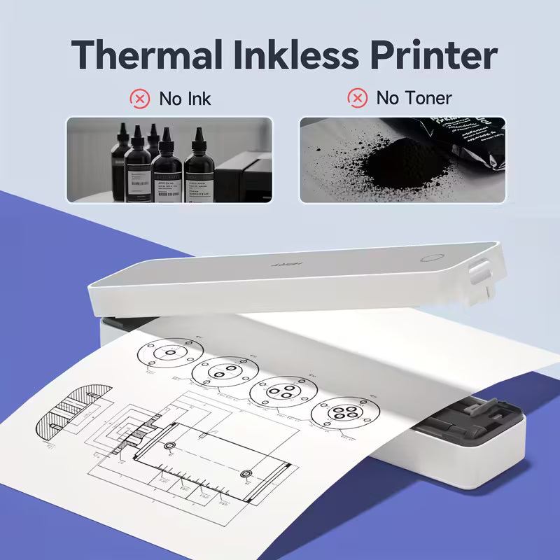 Portable Wireless Travel Thermal Printer