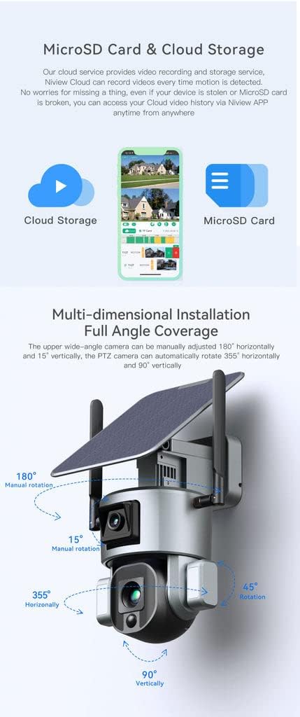 4K Solar Security Cameras Wireless Outdoor.