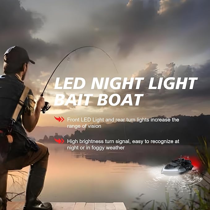 Fish Bait Boats with LED Light for Professional Fishing