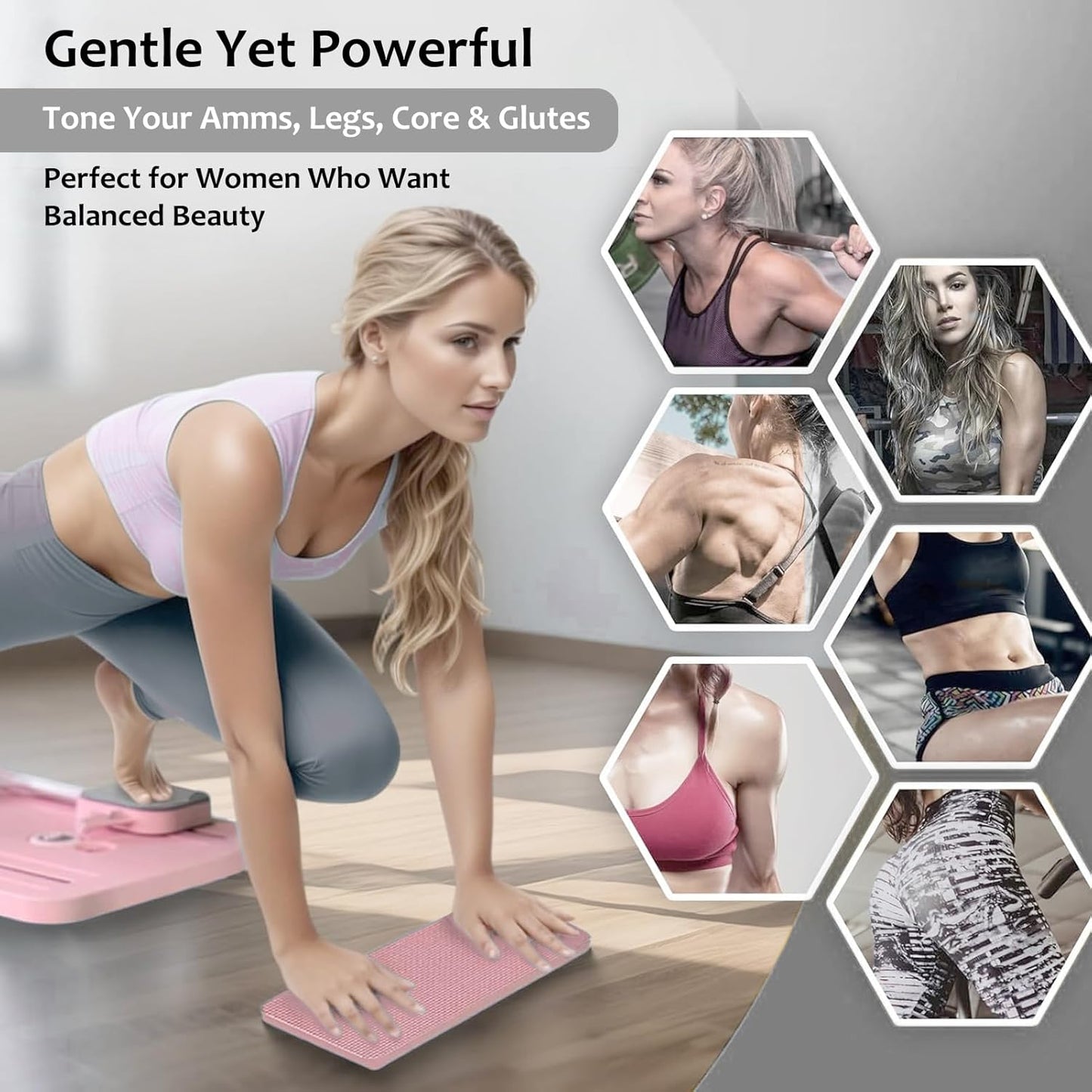 7 in 1 Pilates Board,Portable Reformer Abdominal Plate