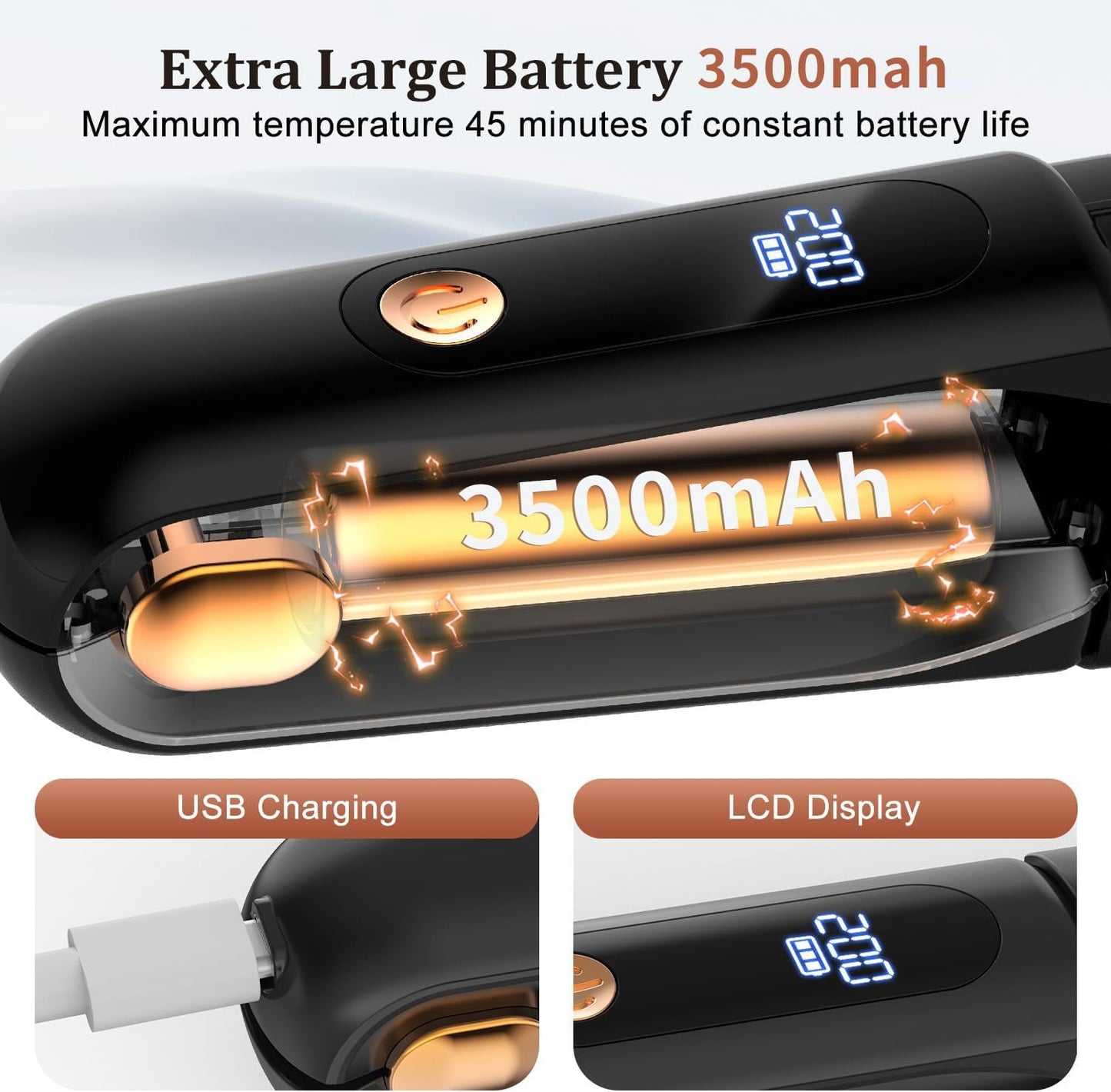 3 in 1 Hair Straightener Brush