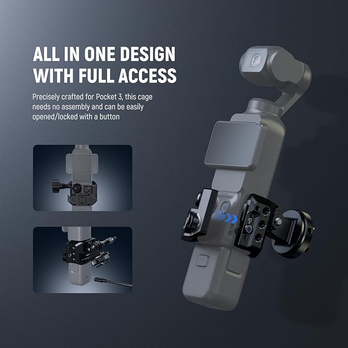 Video Recording Rig with Action Camera Extension Adapter