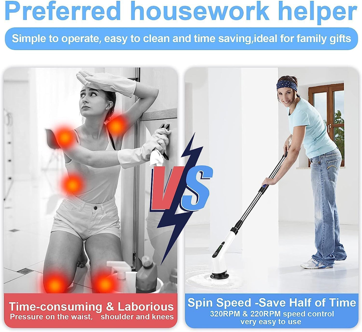 Electric Cleaning Brush Scrubber