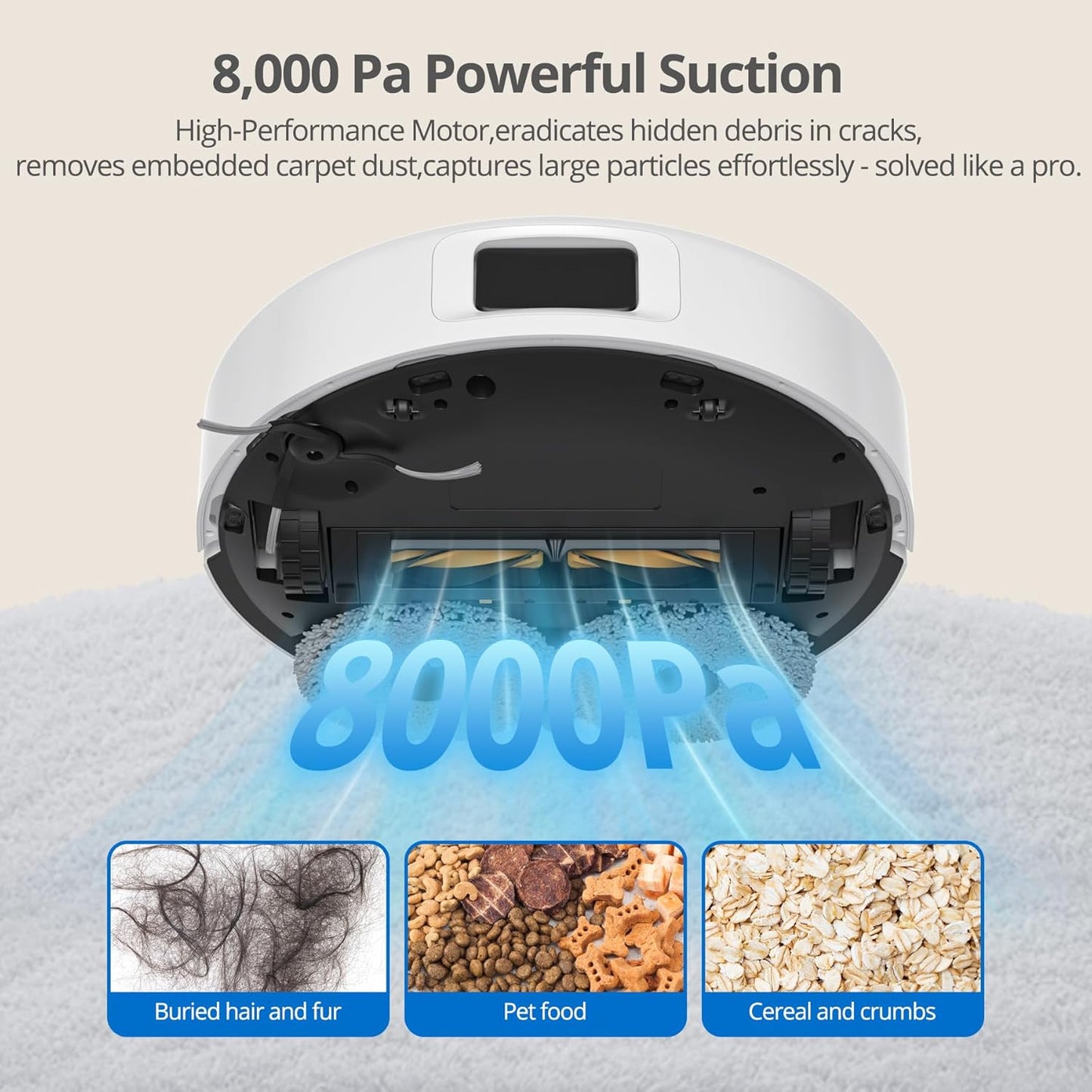 Robot Vacuum and Mop,Dual Spinning Mops