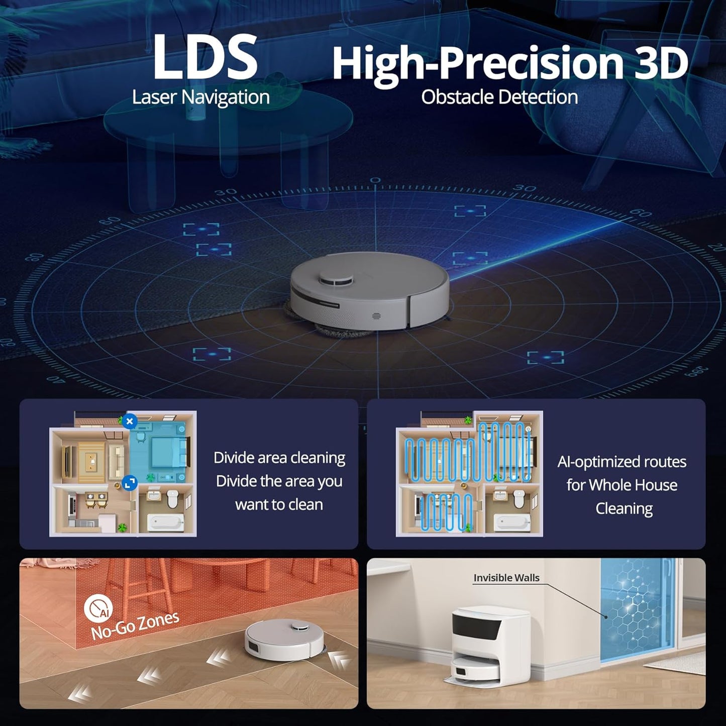 Robot Vacuum and Mop,Dual Spinning Mops