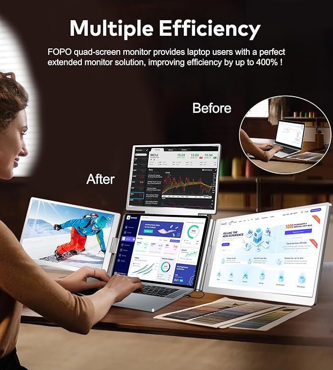 Laptop Screen Extender Monitor Portable 3 in 1