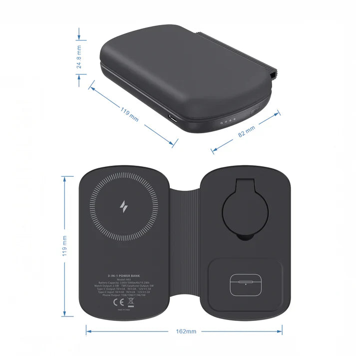 Foldable Power Bank + Multi Charger