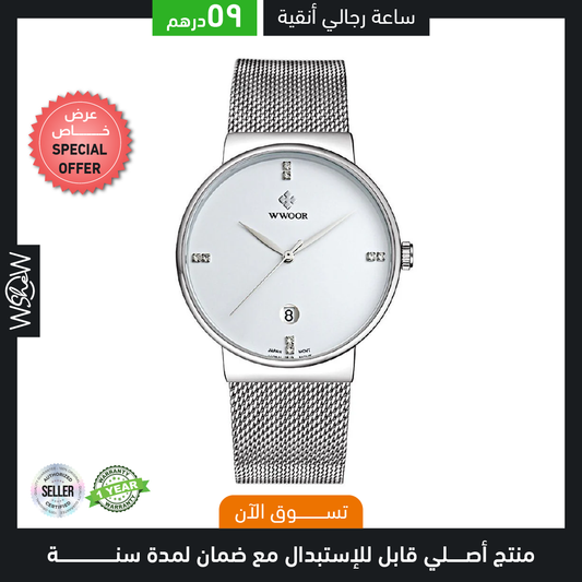 Men's Stainless Steel Mesh Belt Watch