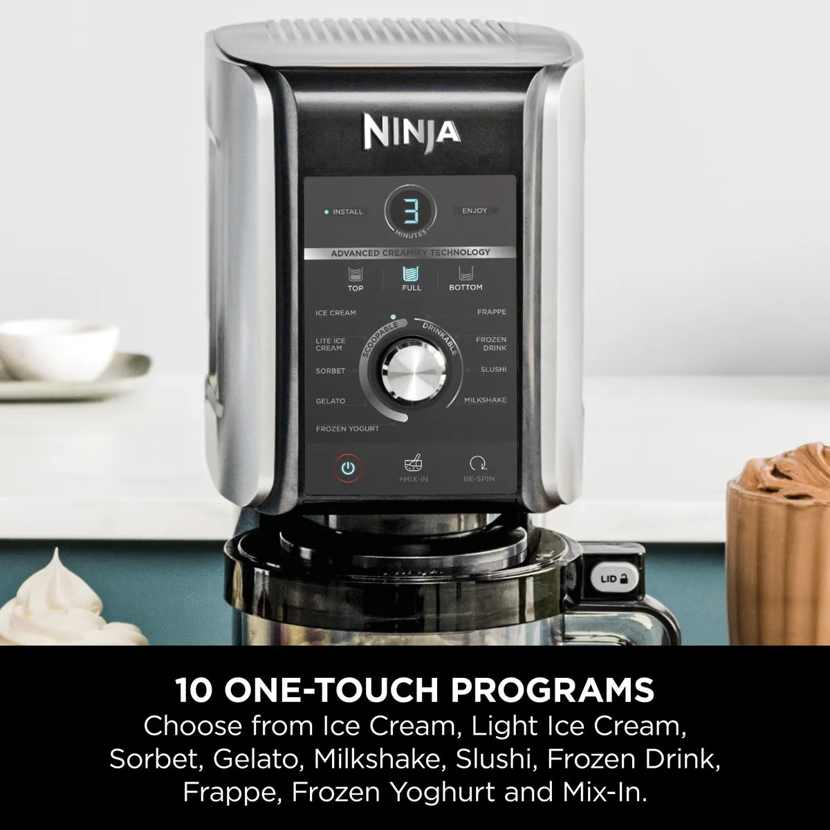 Ninja CREAMi Deluxe 10 in 1 Ice Cream & Frozen Drink Maker